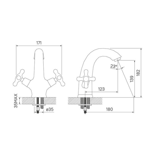 Смеситель для раковины IDDIS Jeals (19004T4C)
